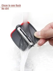 1 pieza Pelador de verdura de plástico - Gris - Ver 7