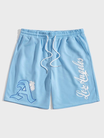 Prep Men Letter Graphic Basketball Shorts