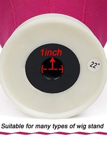 Wig Head Mannequin Head Canvas Block Wig Head with Stand for Wig Making Styling Model - Rose Red - View 6