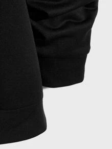 Manfinity VCAY 男士反光小熊印花抽繩連帽衫 - 黑色 - 查看 3