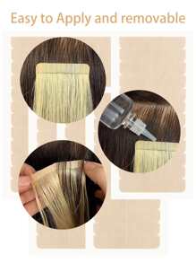 60 Pcs Hair Extension Tape Tabs Double Sided Extension Tapes for Replacement 4cm X 0.8cm