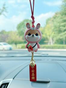 1pc Cartoon Rabbit Design Car Hanging Ornament - Multicolor - View 1