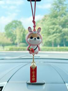 1pc Cartoon Rabbit Design Car Hanging Ornament - Multicolor - View 2