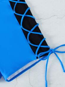 Bộ bikini ren lên bên bãi biển mùa hè - Màu xanh bạc hà - Xem 3