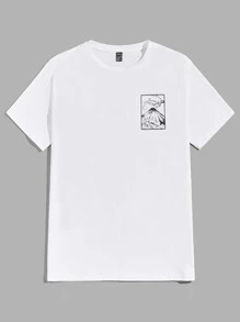 GENTILAND Men T-Shirts Fit Crew Neck Short Sleeve Graphic Tee Anime Casual Japanese Fashion Polyester - White - View 4