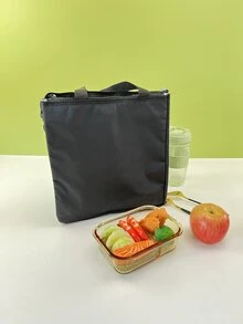 Houndstooth & Letter Graphic Waterproof Insulation Lunch Bag - Multicolor - View 5