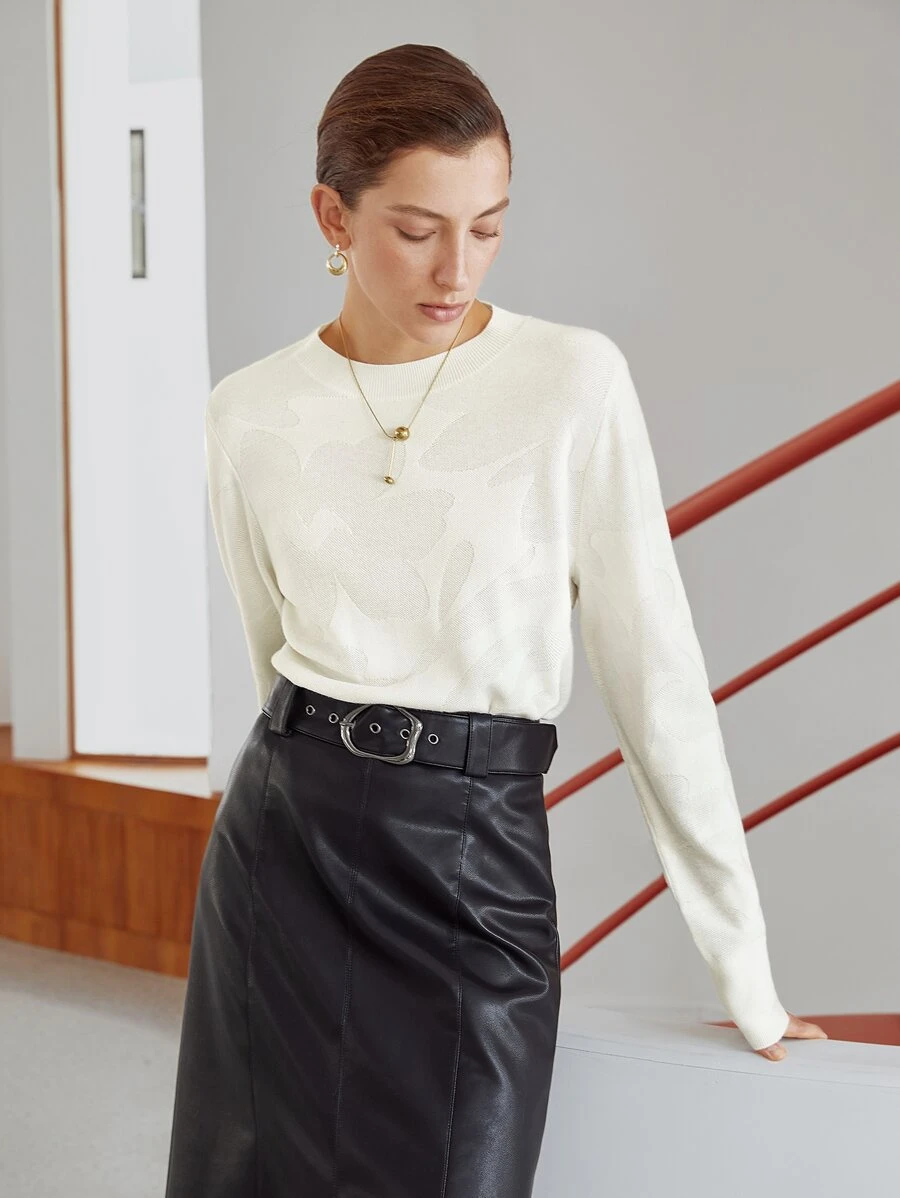 MOTF PREMIUM Áo Len Họa Tiết Len