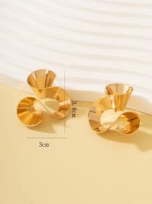 結構耳釘 - 金黃色 - 查看 5