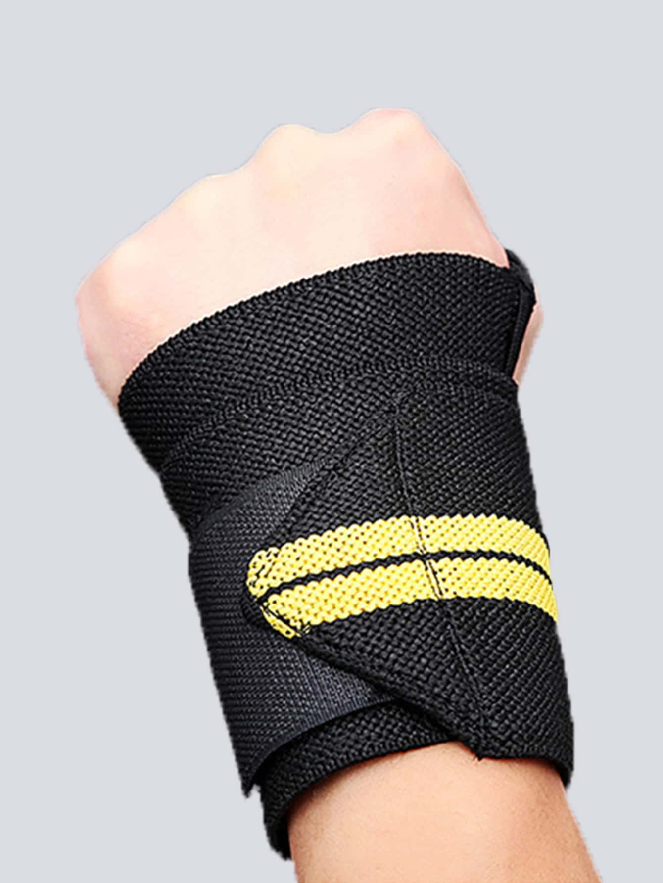 1pc Two Tone Wrist Brace - Yellow - View 1