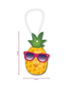 1pc Pineapple Design Car Air Freshener - Yellow - View 3