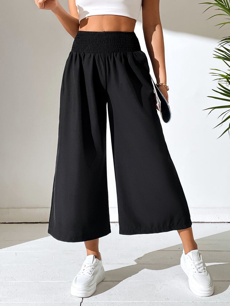 SHEIN PETITE Широкие Брюки С Высокой Талией