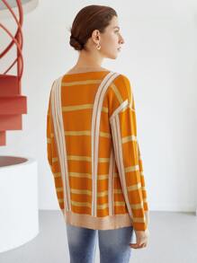MOTF PREMIUM PLAID KNIT CARDIGAN - Orange - View 7
