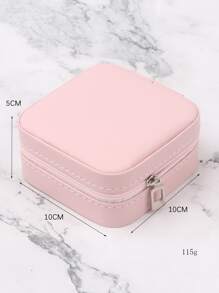 Hộp lưu trữ trang sức hình vuông 1pc - Hồng - Xem 5
