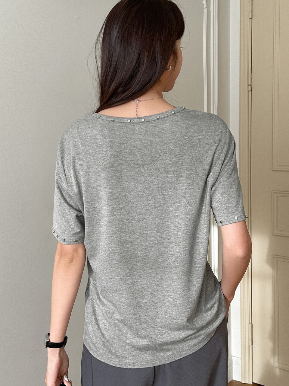 Solid Drop Shoulder Tee
