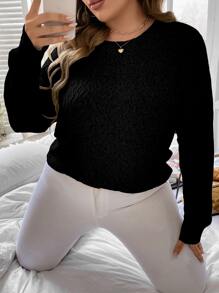 Vionelle Plus Drop Shoulder Jumper - Black - View 4