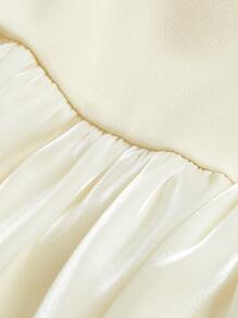 SHEIN MOD Solid Bustier Cami Dress - Beige - View 3