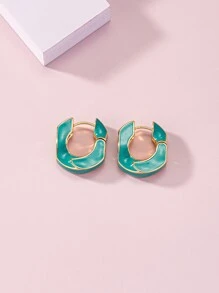 Rhinestone Decor Hoop Earrings - Multicolor - View 5