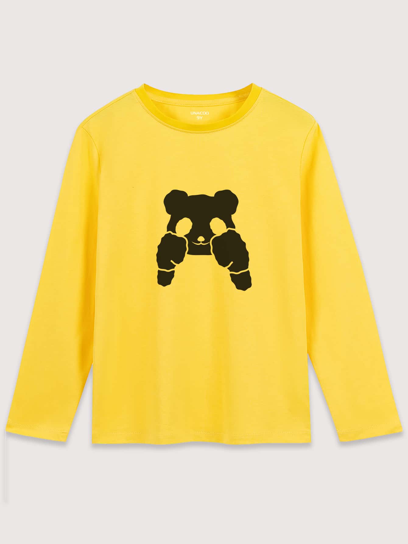Tween Boys' Casual Comfortable Long Sleeve Printed T-Shirt - Yellow - View 1