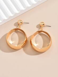 Pendientes largos redondos - Amarillo Oro - Ver 3