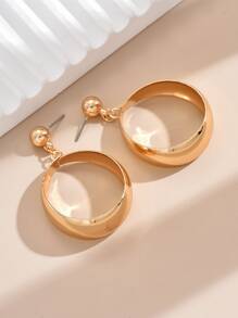 Pendientes largos redondos - Amarillo Oro - Ver 4