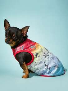 PETSIN 1pc Leaf Print Pet Tank - Multicolor - View 4