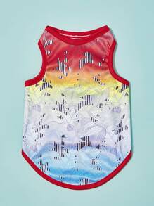 PETSIN 1pc Leaf Print Pet Tank - Multicolor - View 6