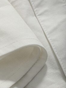 DAZY Thả vai Nút phía trước Áo sơ mi - trắng - Xem 9
