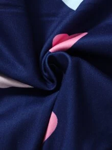 SHEIN Baby Girl Heart Print Dress - Navy Blue - View 5