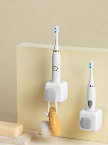 1pc Two Tone Silicone Toothbrush Holder - Grey - View 2