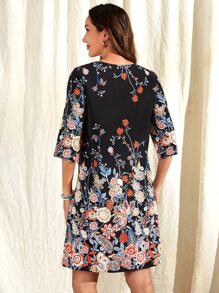 EMERY ROSE 印花直筒連衣裙 - 彩色 - 查看 2