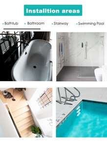 30pcs Geometric Design Anti-Slip Shower Stall Mat - Blue - View 7