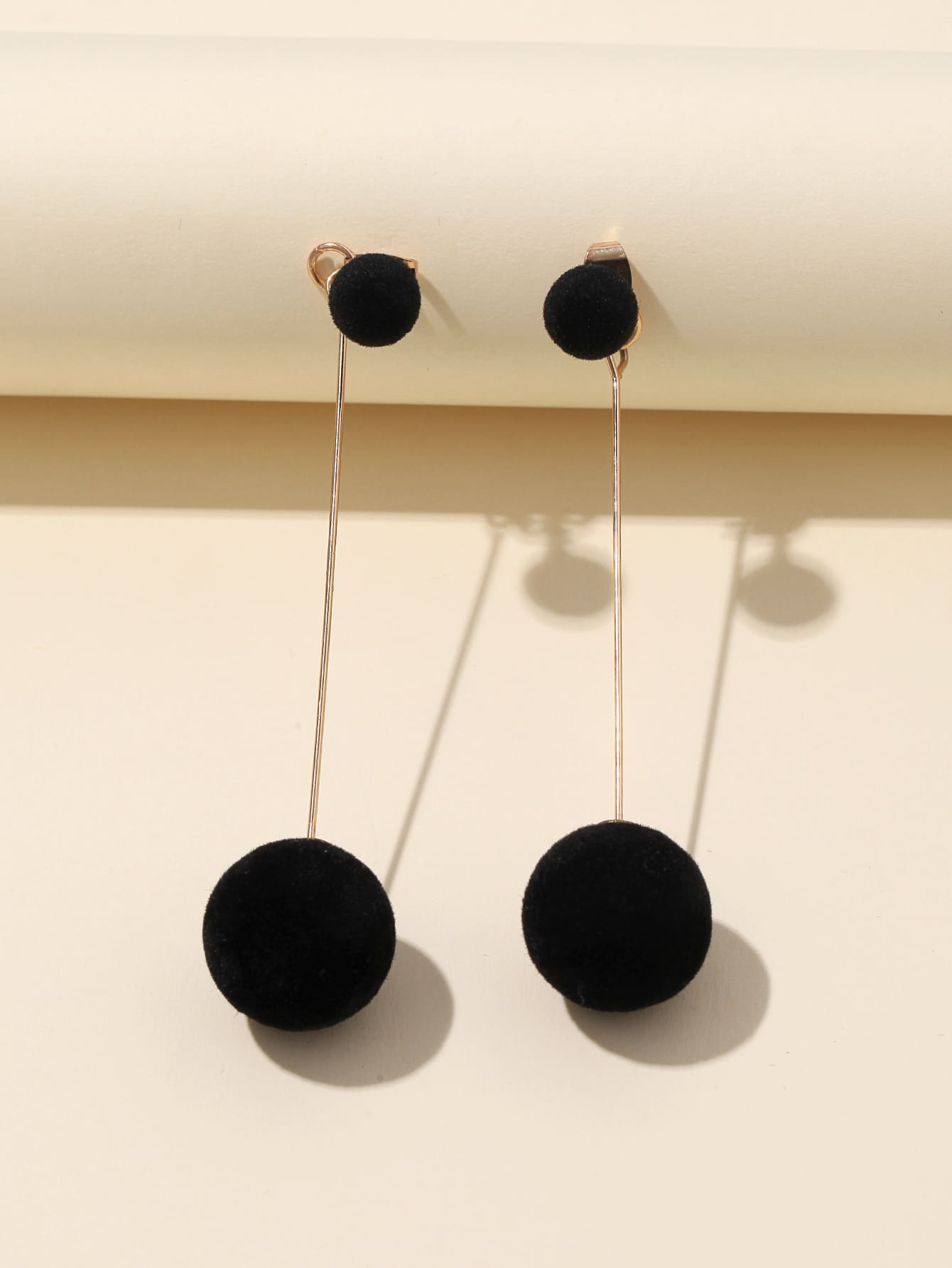 Ball Decor Earring Jackets - Black - View 1