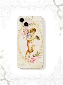 ROMWE Funda para móvil con patrón de ángel - Multicolor - Ver 1