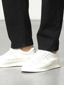 Manfinity Hombres Jeans de pierna recta unicolor - Negro - Ver 7