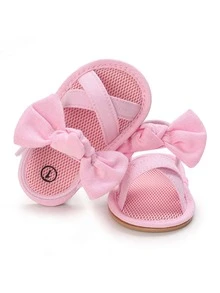 Baby Bow Decor Ankle Strap Sandals - Pink - View 3
