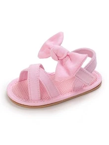 Baby Bow Decor Ankle Strap Sandals - Pink - View 4