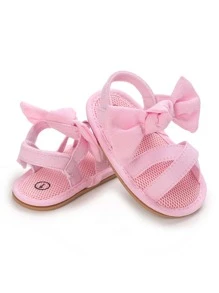 Baby Bow Decor Ankle Strap Sandals - Pink - View 5