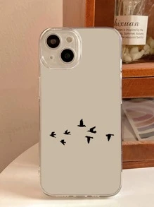 1pc Vỏ điện thoại hình con chim rõ ràng - Nhiều màu - Xem 1