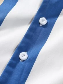 Manfinity Men Striped Lapel Neck Shirt - Multicolor - View 5