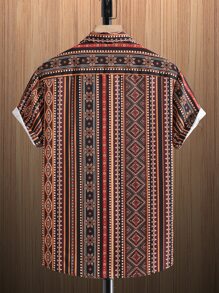 Manfinity RSRT Men Geo Print Shirt Without Tee - Multicolor - View 3