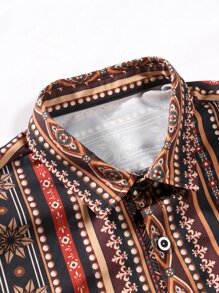 Manfinity RSRT Men Geo Print Shirt Without Tee - Multicolor - View 5