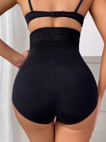 High Waisted Shapewear Panty - Black - View 2