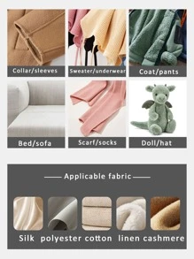 1入組隨機顏色便攜式衣服脫毛刷雙面家用手動脫毛器塑料棉絨刷適用於尼龍和羊毛布 - 彩色 - 查看 9