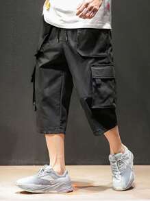 Manfinity EMRG Lỏng lẻo Nam Quần Cargo Với Flap túi Và Bên Túi - màu đen - Xem 4