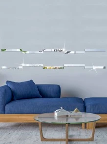 10 cái Gương Dán Tường Bộ - Bạc - Xem 4