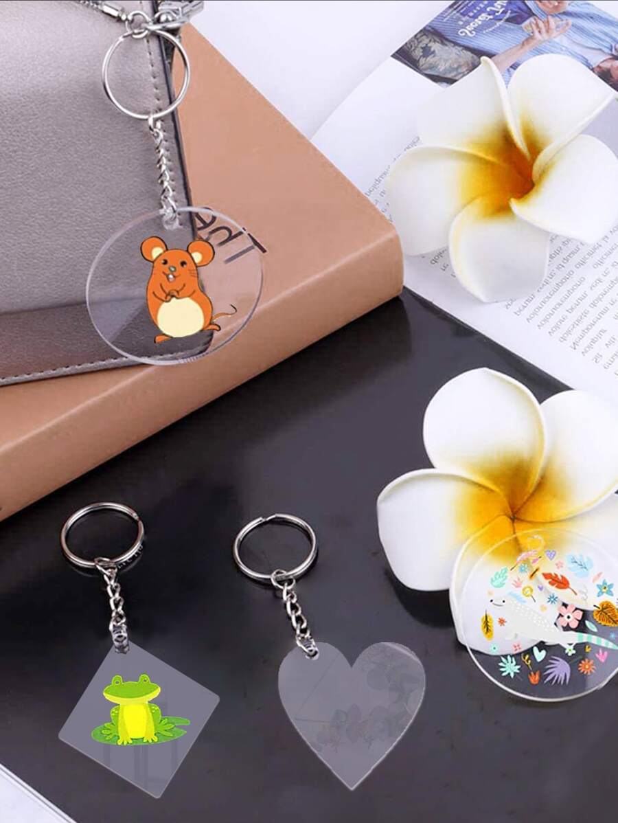 15入組DIY鑰匙扣 - 銀色 - 查看 1