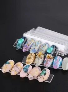 20入組美甲展示和1卷織帶 - 無色 - 查看 1
