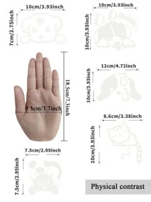 Conjunto de 5 adesivos de interruptor em formato de animais que brilham no escuro, decorativos para quarto, cozinha, banheiro e sala de estar. - Azul - Ver 10