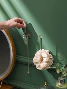 1 pieza Estante de almacenamiento de joya sin perforación - transparente - Ver 1