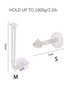 1 pieza Estante de almacenamiento de joya sin perforación - transparente - Ver 7